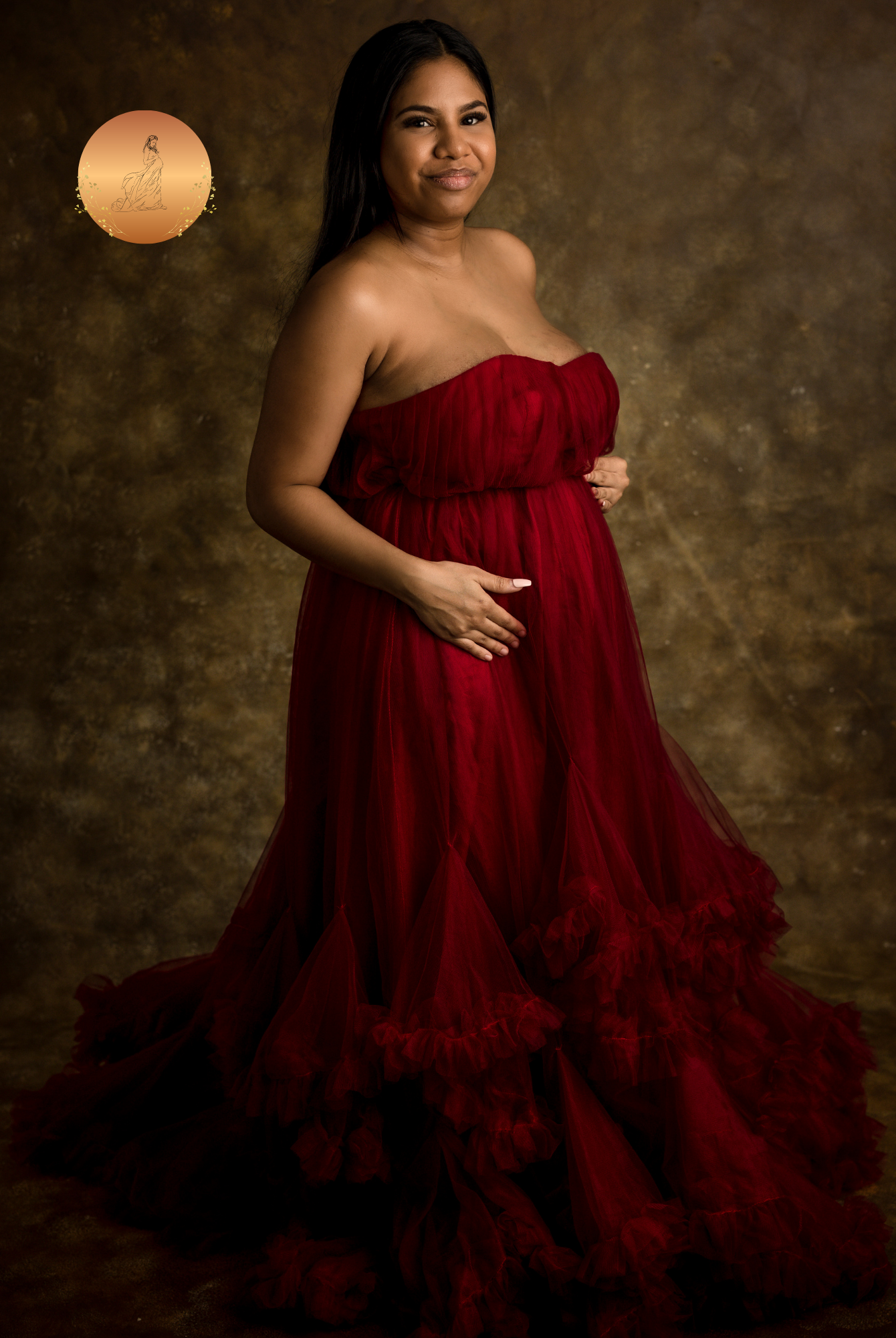 Maternity Photoshoot Dress Hire Australia Rent Red Tulle Gown