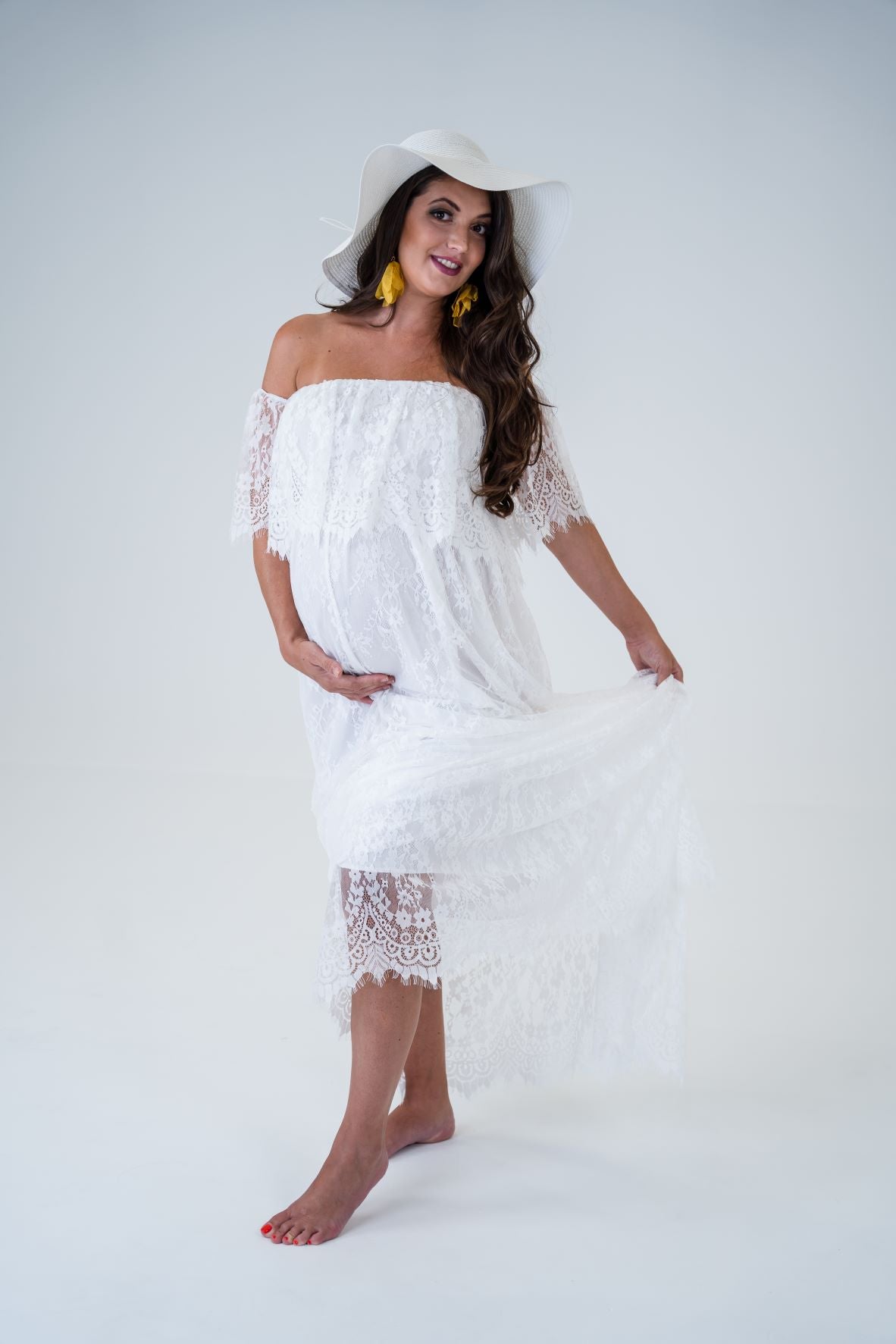 White Maternity Dresses For Photoshoot Australia