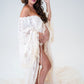 Dress Hire - Maternity Photoshoot Dresses - D&J - Abigail Lace Gown - 4 DAY RENTAL - Luxe Bumps AU