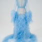 Dress Hire - Maternity Photoshoot Dresses - Sophie - Sky Blue Tulle Robe - 4 DAY RENTAL - Luxe Bumps AU