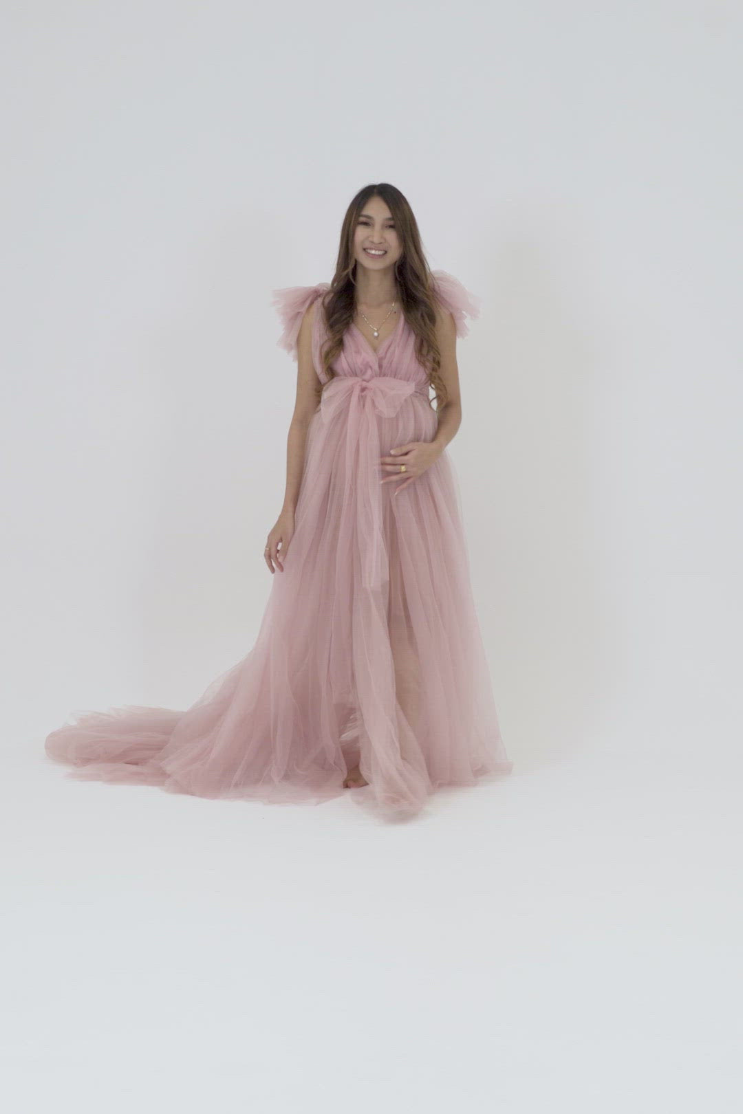 maternity photo shoot gown