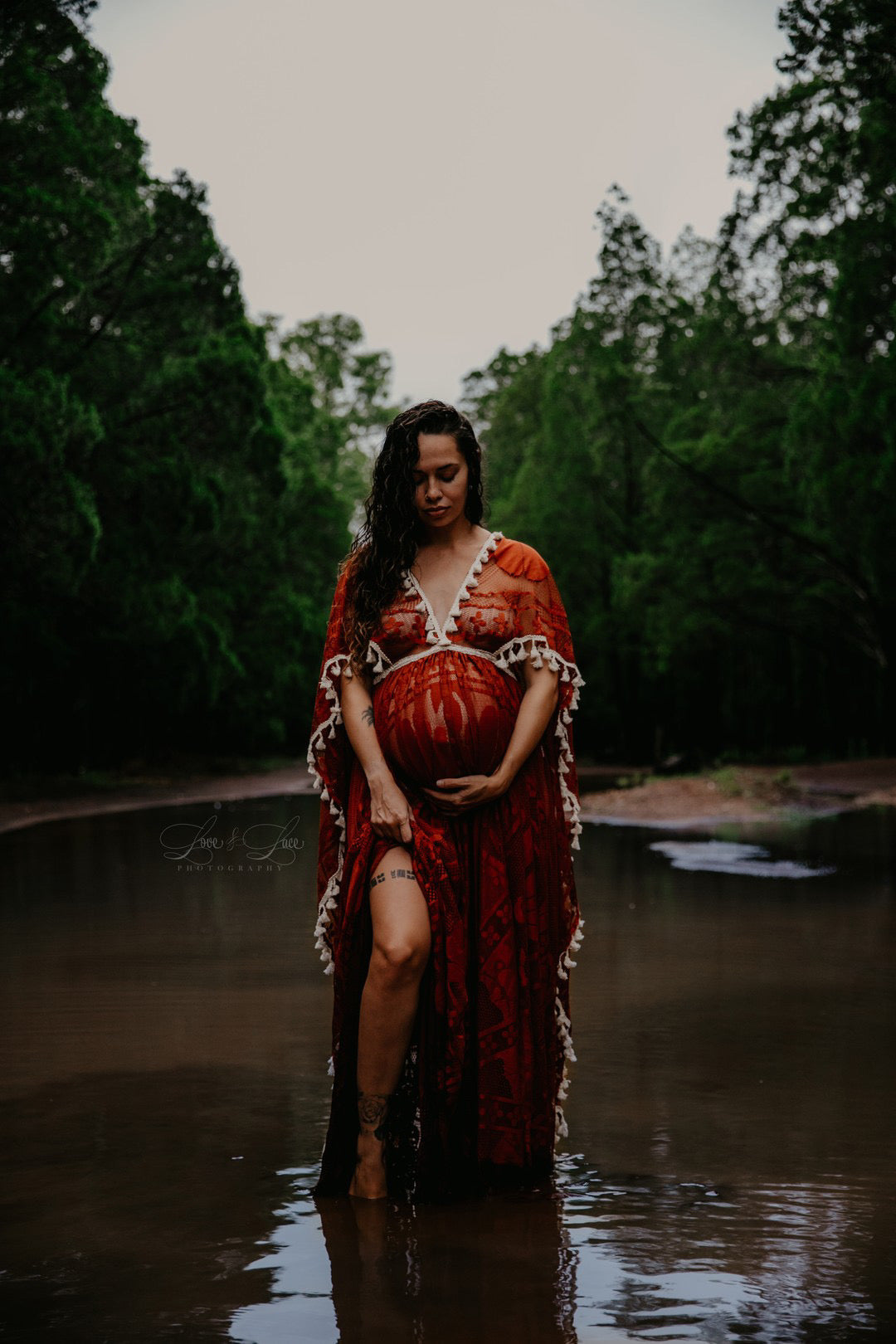 Rustic Red Maternity Photoshoot Dress Darwin AUSTRALIA