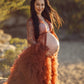 Maternity Photoshoot Dresses - Sophie - Brown Robe - 4 DAY RENTAL