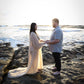 Dress Hire - Maternity Photoshoot Dresses - Romance - Champagne Tulle Robe - RENTAL