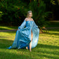 Maternity Photoshoot Dresses - Blue Satin Dress - 4 DAY RENTAL - Luxe Bumps AU