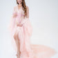 Maternity Photoshoot Dresses - Blush Pink Tulle Robe - Sophie - Luxe Bumps AU