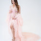 Maternity Photoshoot Dresses - Blush Pink Tulle Robe - Sophie - Luxe Bumps AU