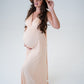 Maternity Photoshoot Dresses - Flexy - Cream Dress - 4 DAY RENTAL - Luxe Bumps AU
