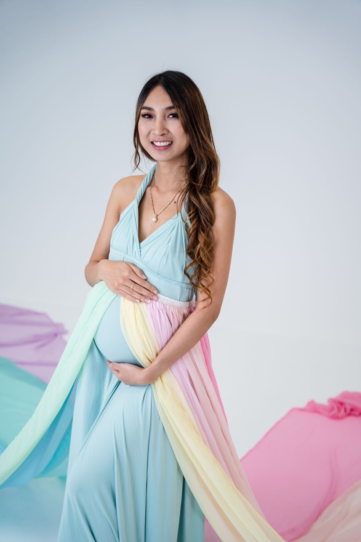 Blue Baby Shower Dresses For Mom Fashion Deep V-neck Maternity Dress Colorful Photoshoot Gown TheCelebrityDresses Blue Baby Shower Dresses For Mom Fashion Deep V-neck Maternity Dress Colorful Photoshoot Gown TheCelebrityDresses